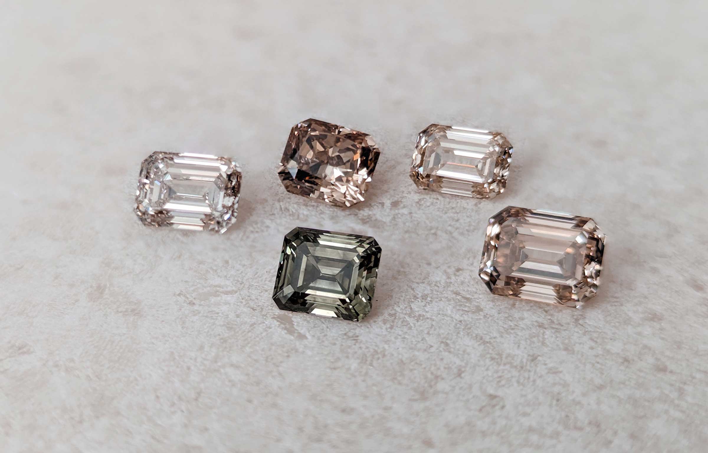 Champagne and colourful diamonds