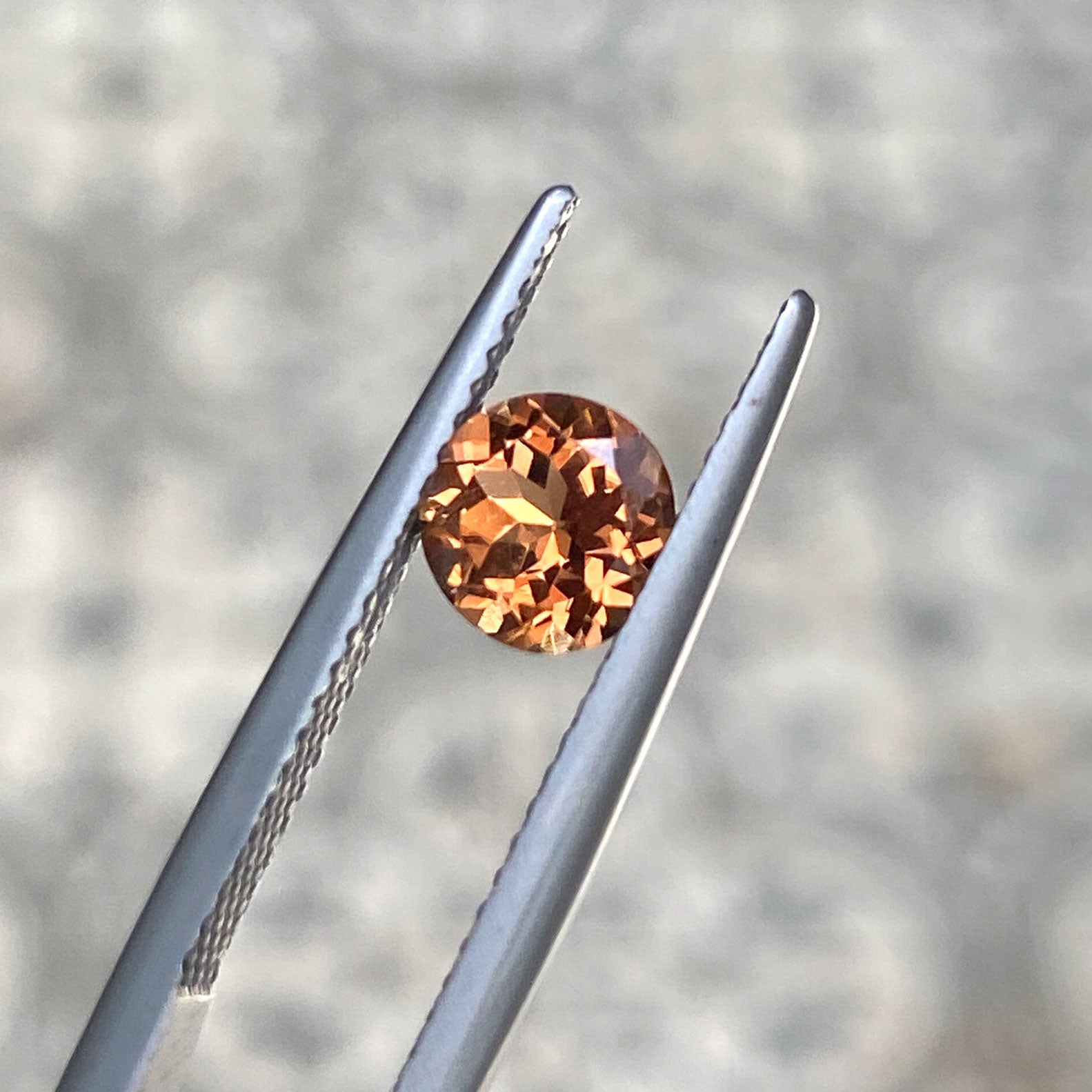 Orange champagne tourmaline gemstone for custom jewellery