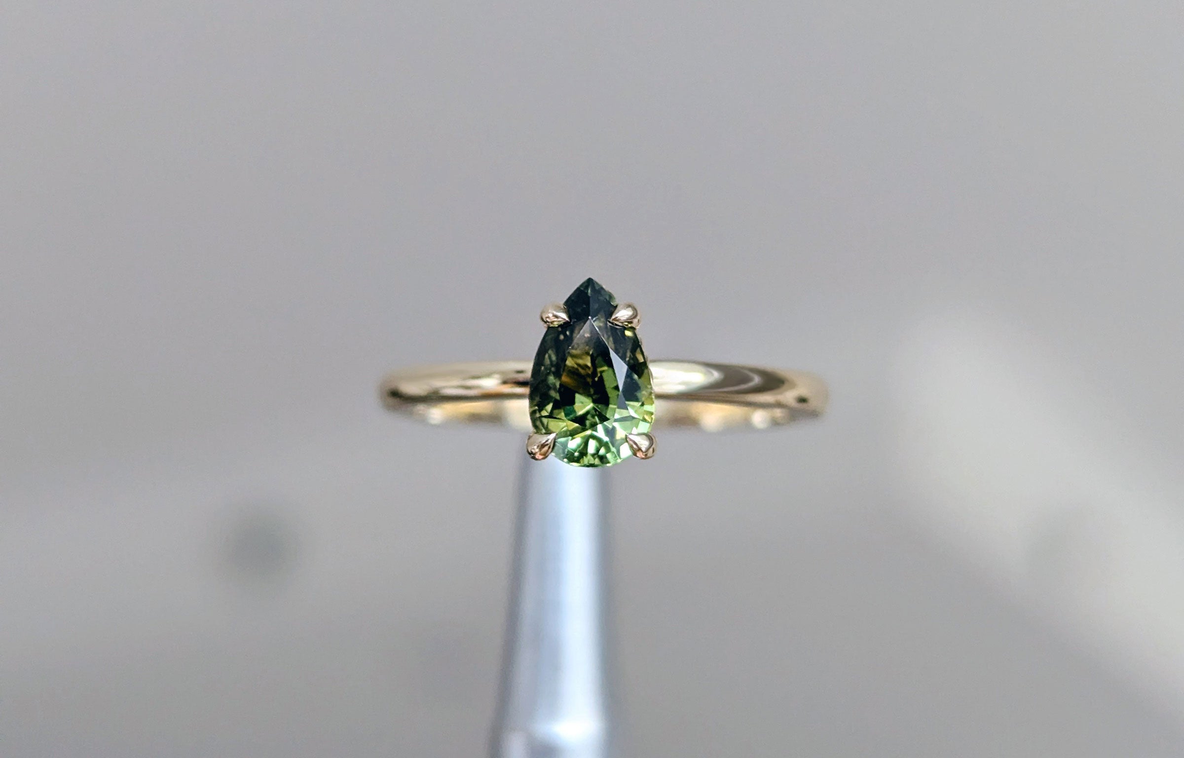 Pear Australian sapphire ring, ethically made in Sydney