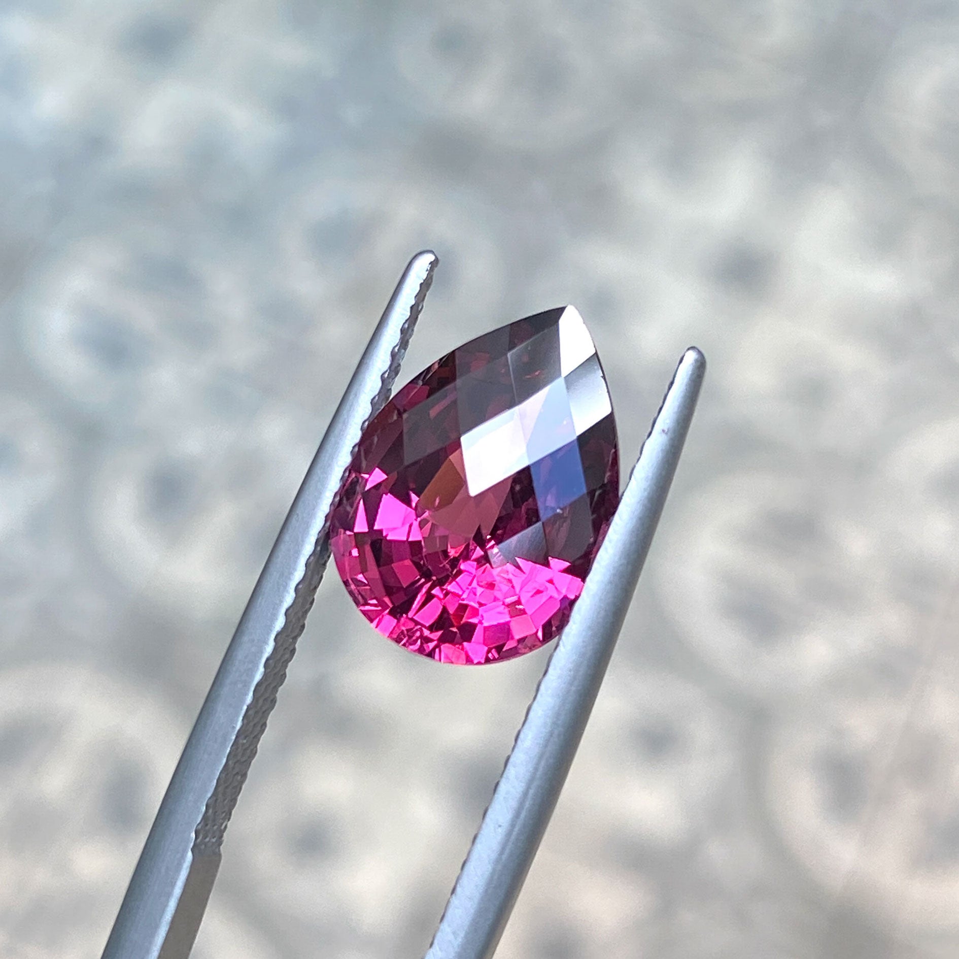 Pear shaped tourmaline for January birthstone