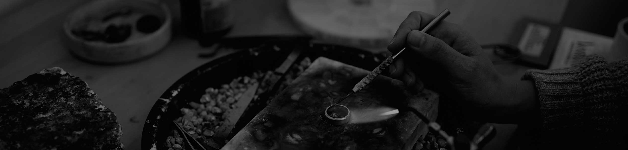 Soldering rings at the Fairina Cheng custom jewellery workshop