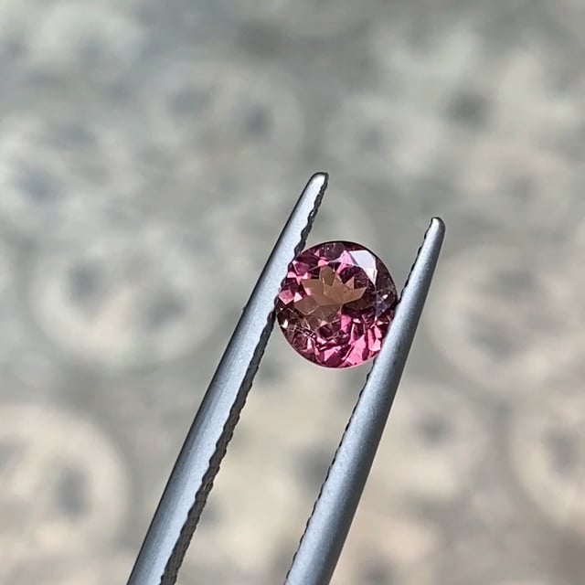 Round cut pink tourmaline for custom design