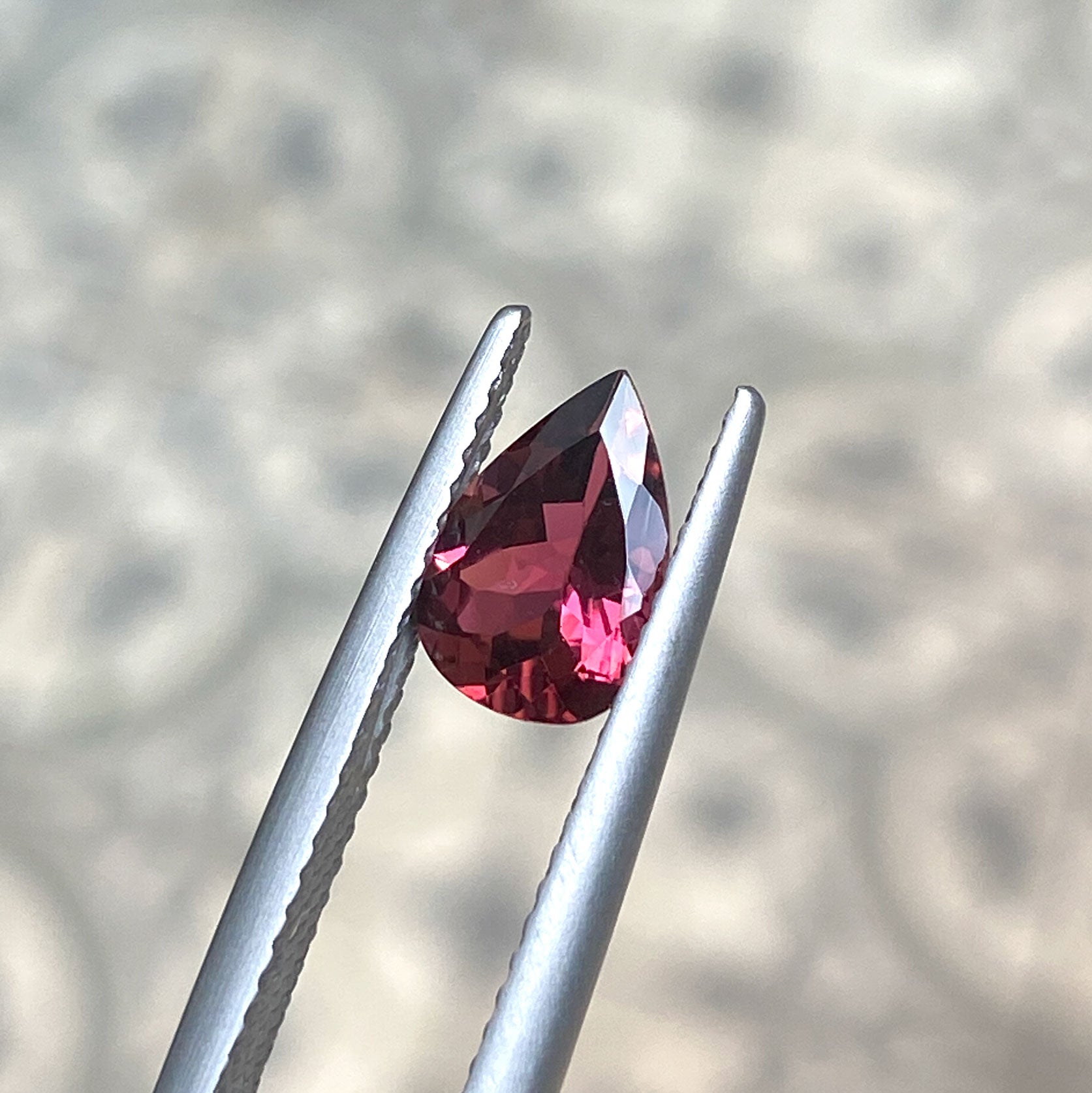 Loose burgundy tourmaline gemstone for unique ring design