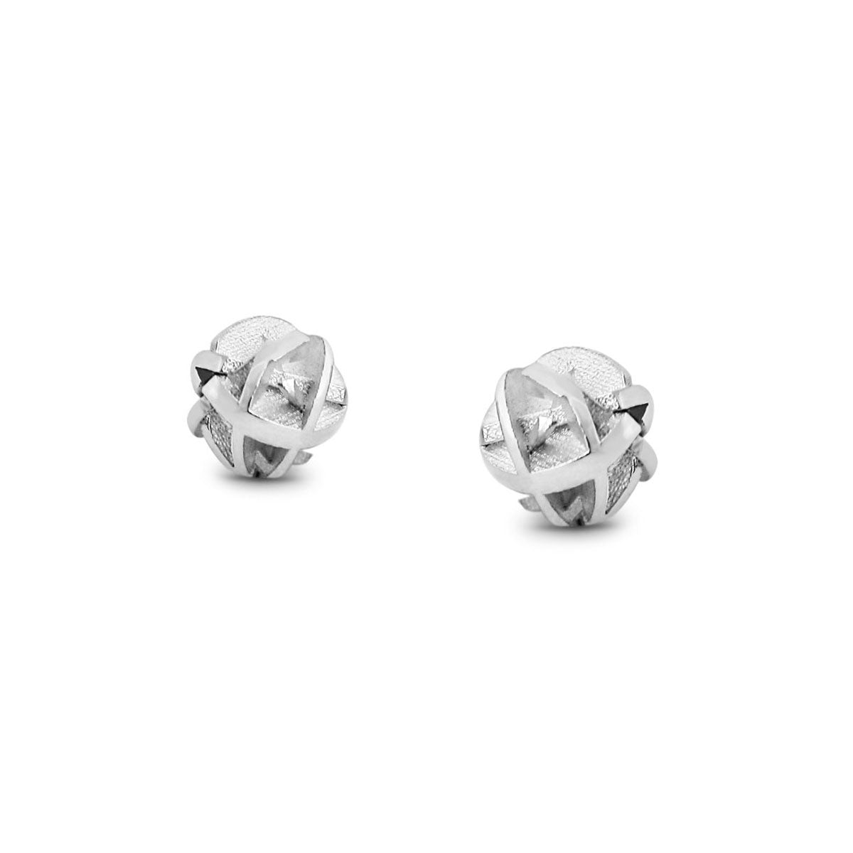 Negative Positive stud earrings in silver