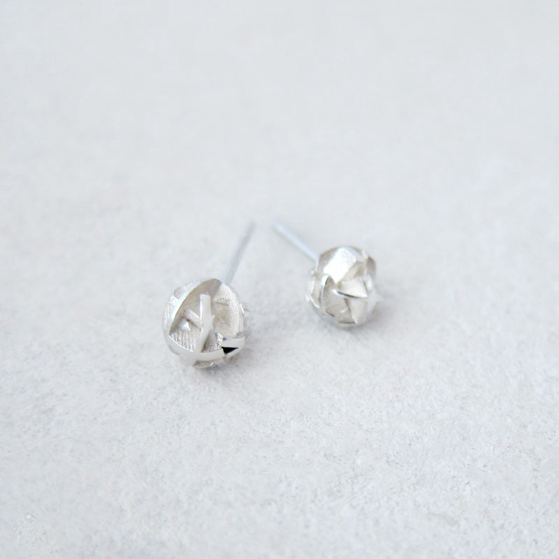 3D printed stud earrings Sterling silver