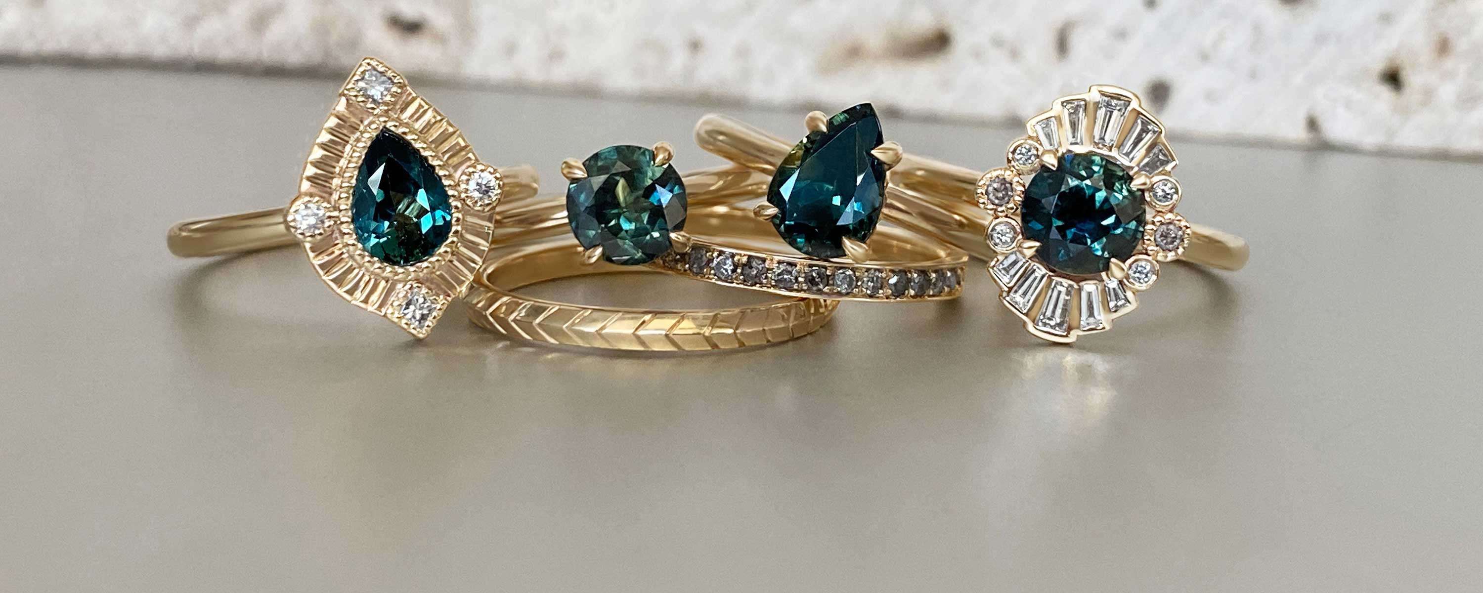 Alternative sapphire engagement rings - Black Friday sale