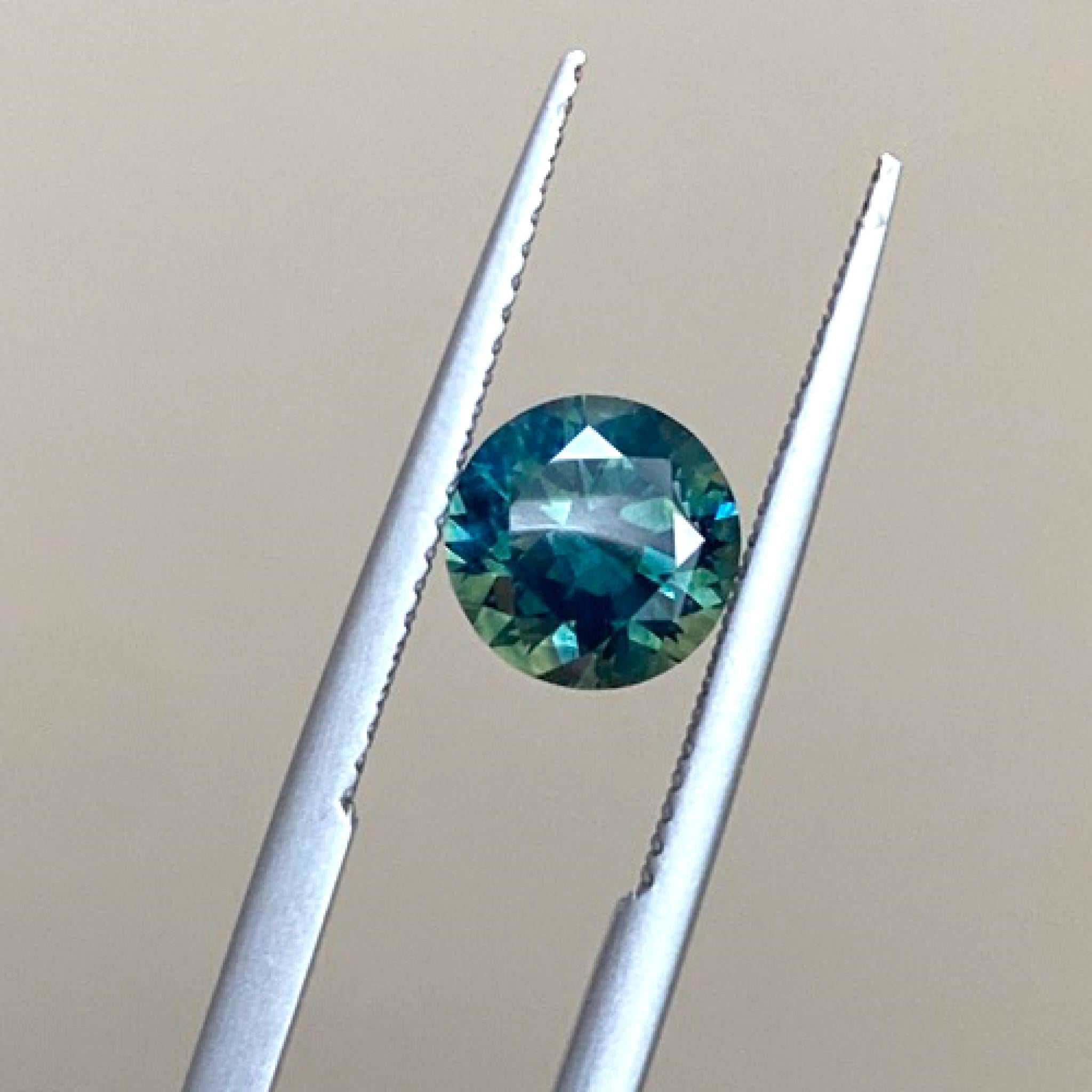 Australian teal sapphire  gemstone