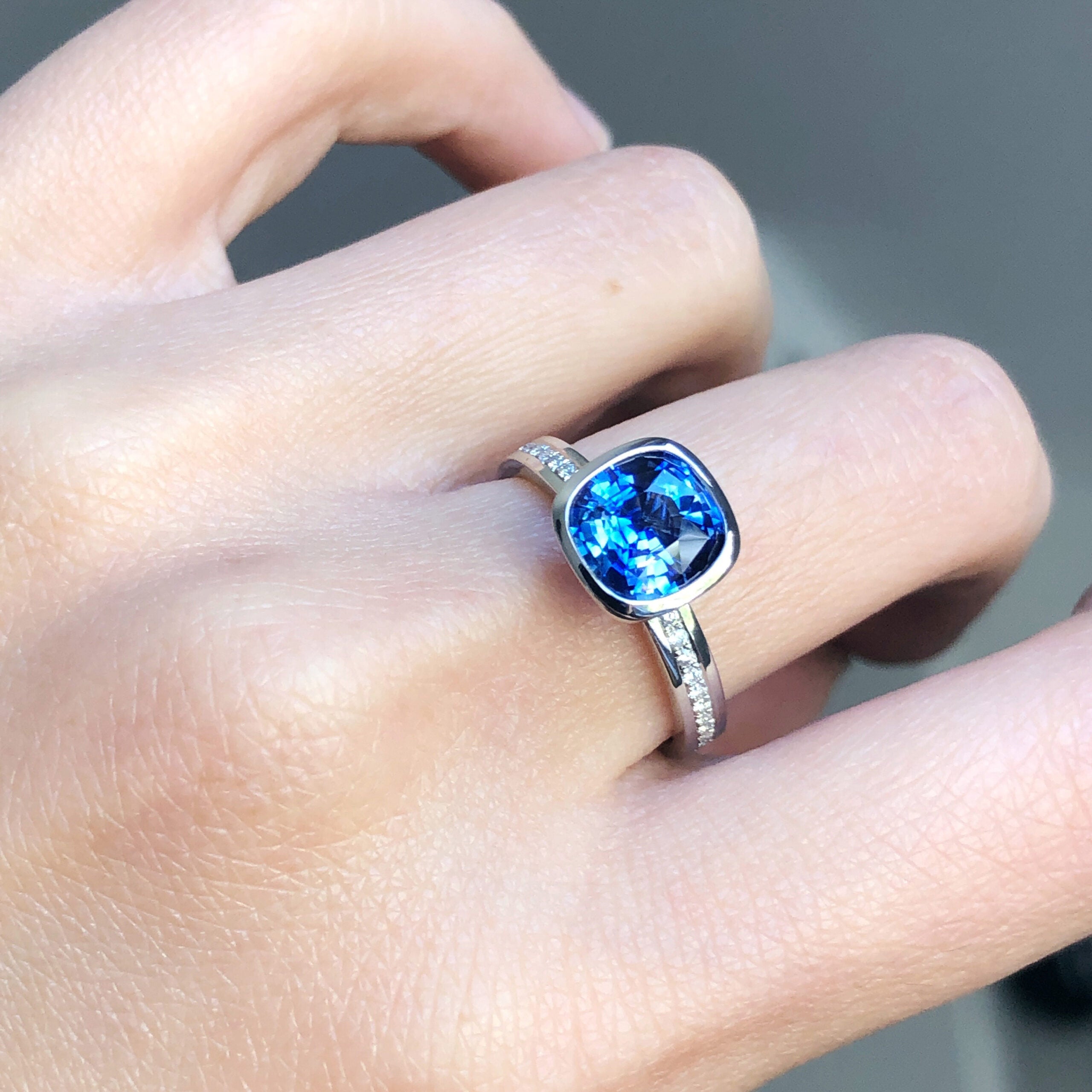 A beautiful Blue sapphire ring