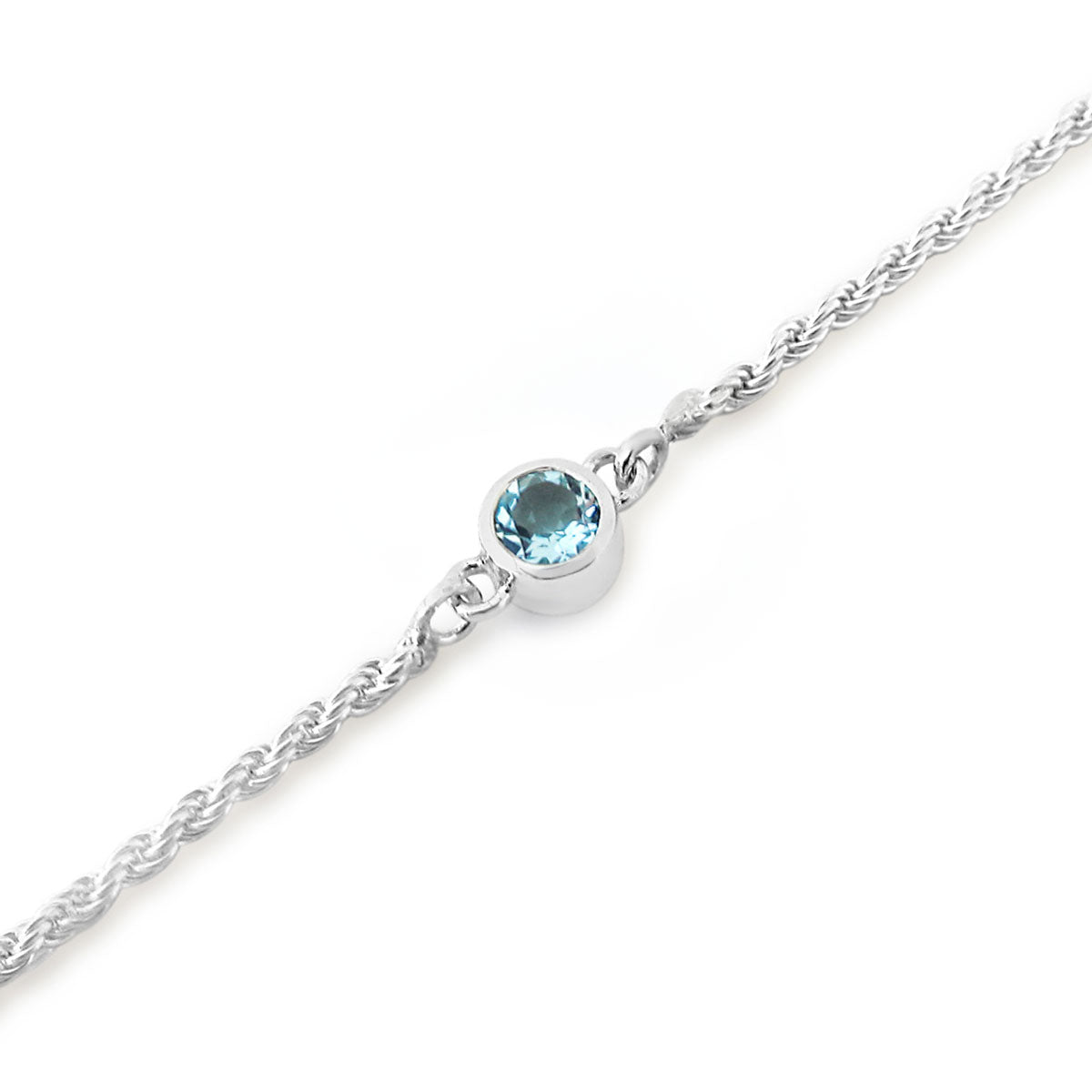 Blue topaz gemstone bracelet