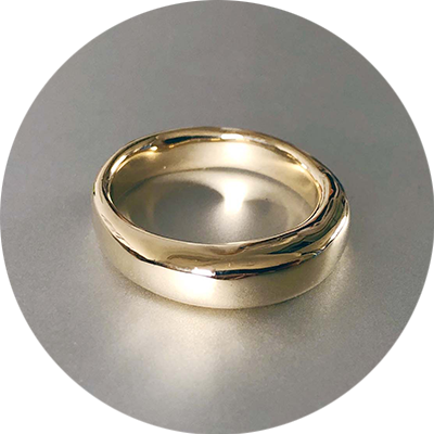 Forged recycled gold ring