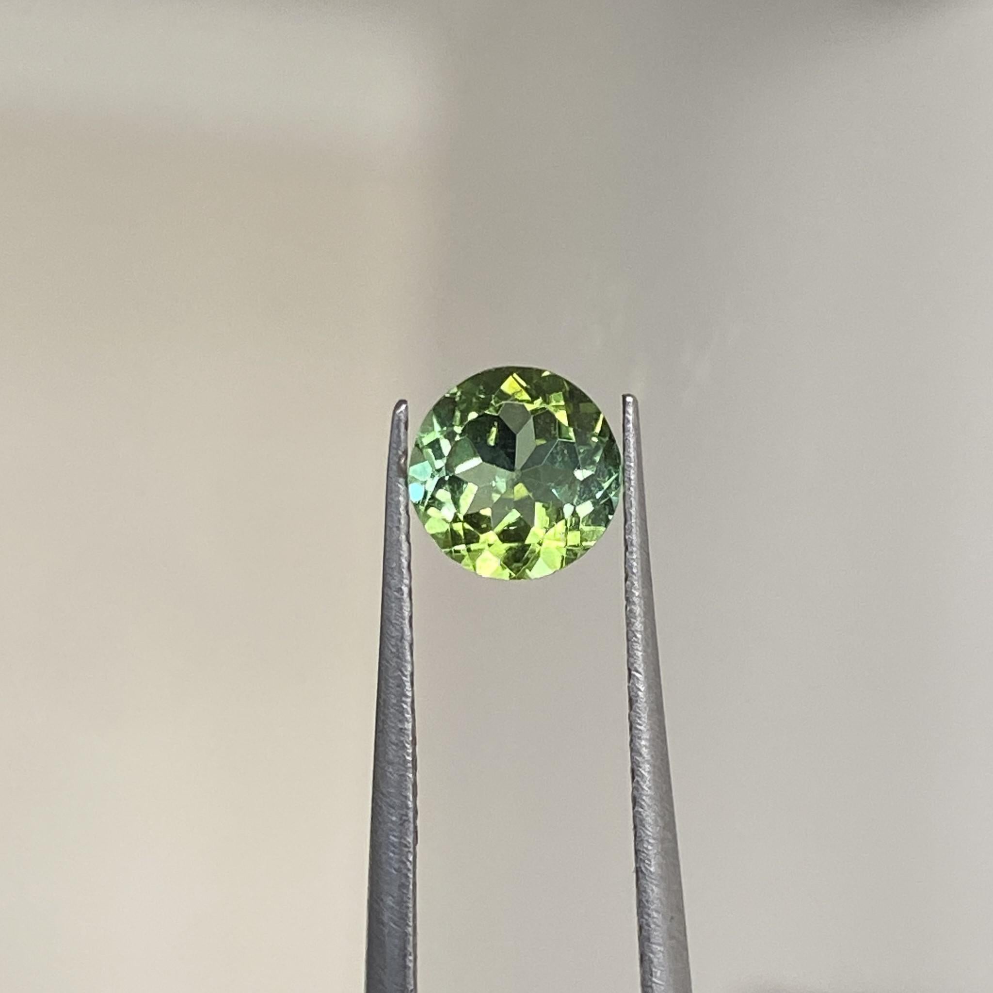 Lime and Mint Green tourmaline displayed