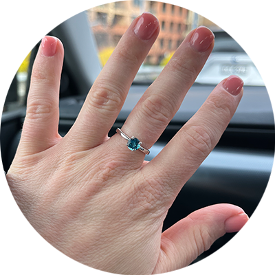 London blue topaz platinum solitaire ring