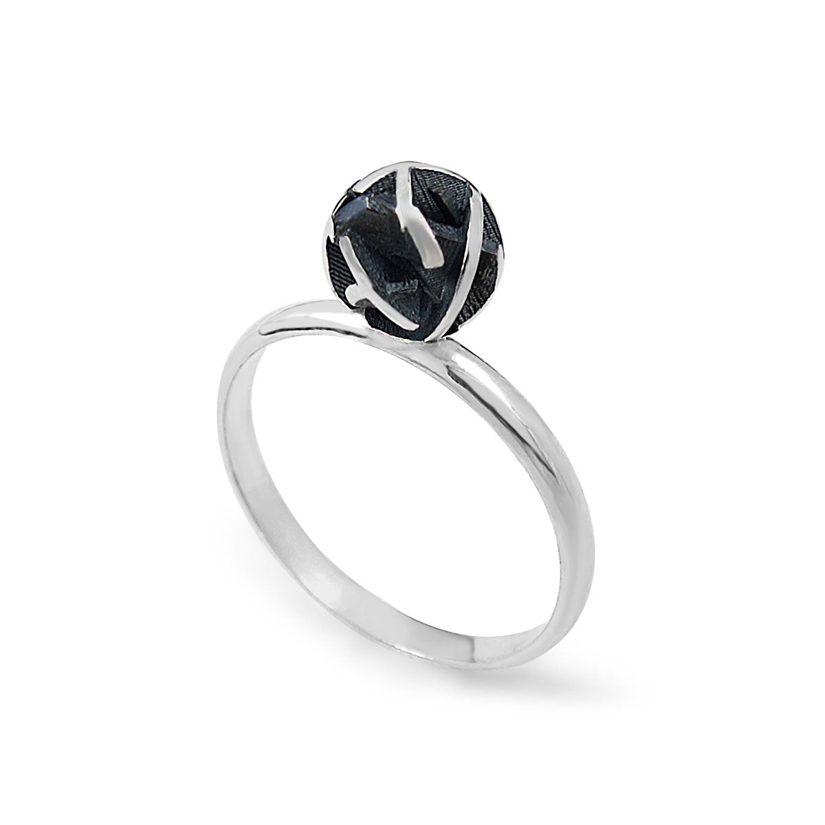 Negative Positive Mini two tone ring