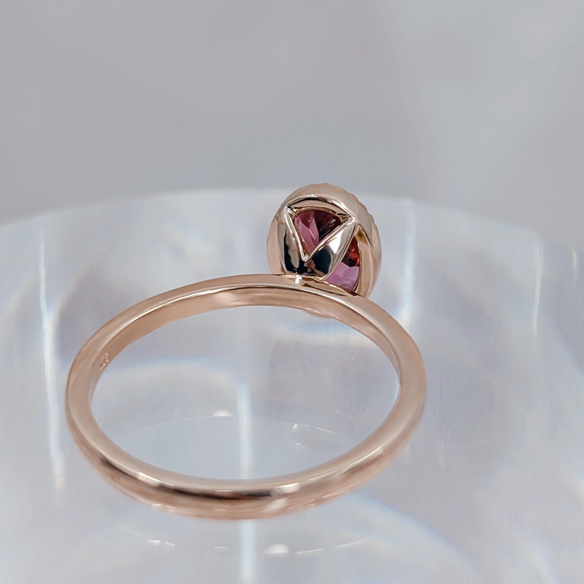 pink tourmaline ring back