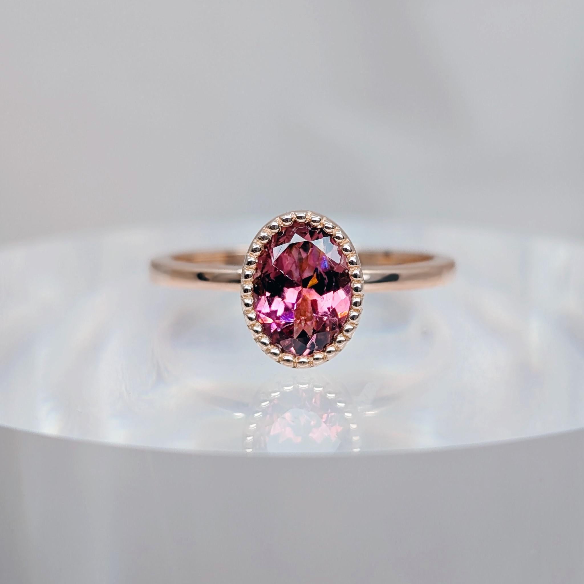 pink tourmaline ring beautiful hues