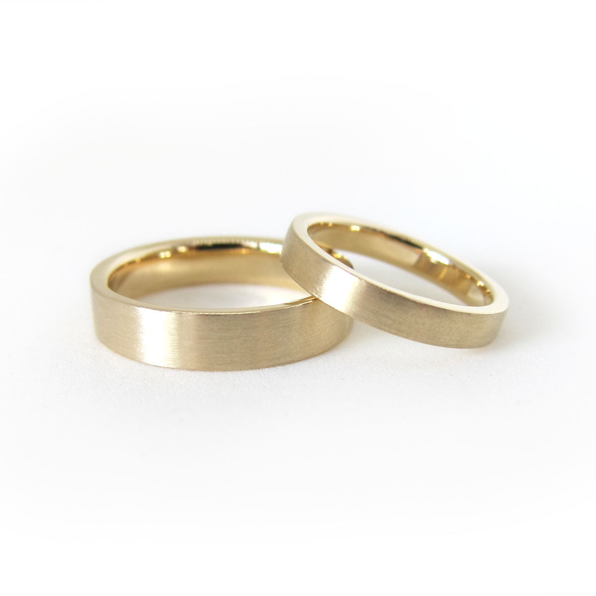 Yellow gold wedding bands