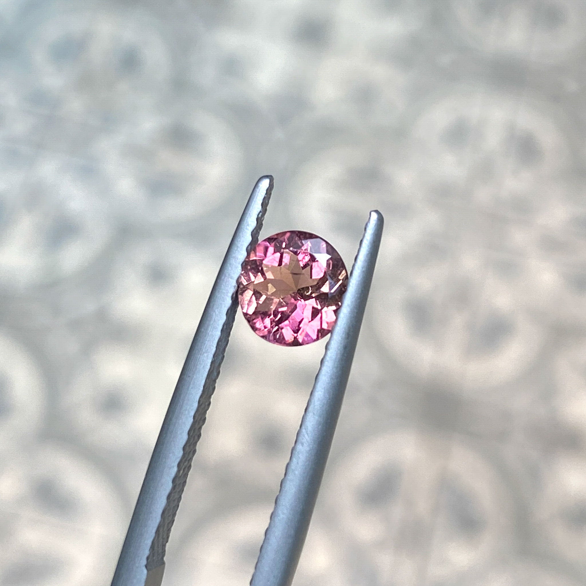 Pink purple tourmaline gemstone