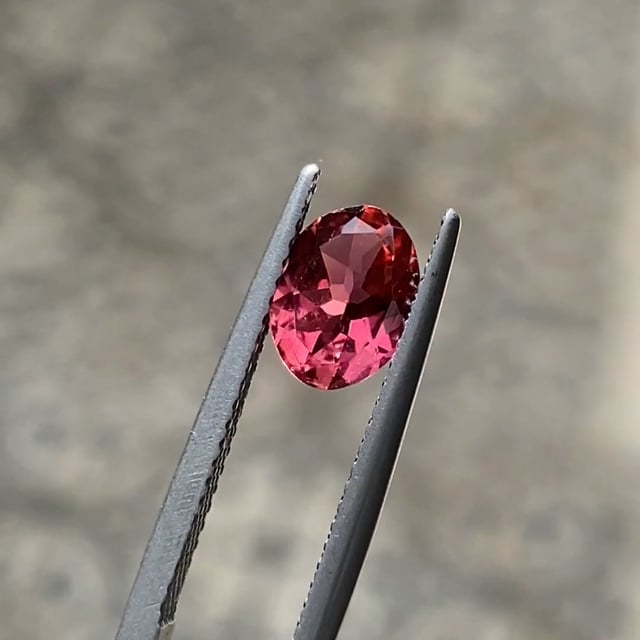 Burgundy oval tourmaline