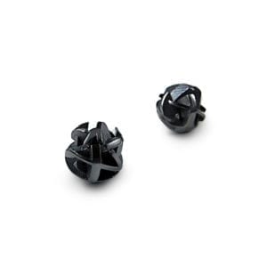 3D modelled oxidized earrings