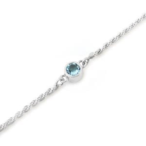 Blue topaz gemstone bracelet