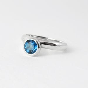 London blue topaz gemstone ring