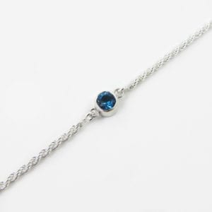 London blue topaz birthstone bracelet