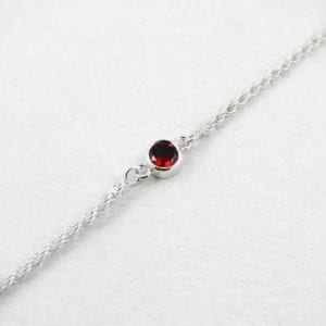 Ruby red almandine garnet bracelet