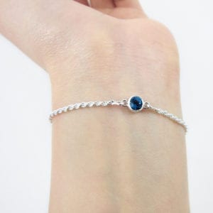 South Sea blue topaz bracelet - November and December birthstone