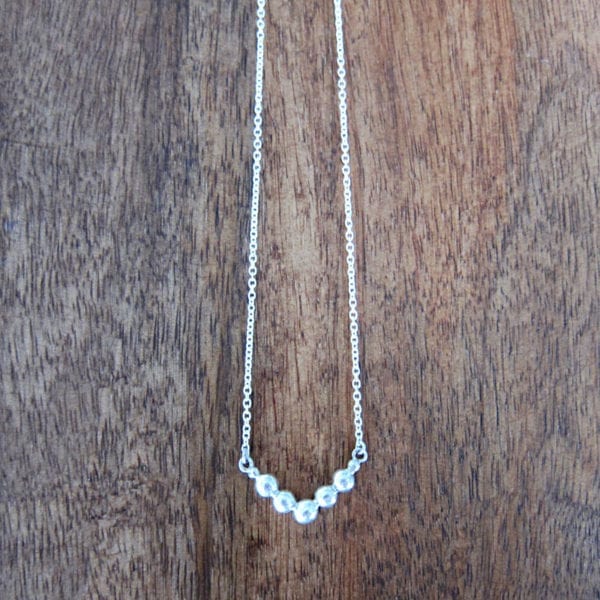 V recycled sterling silver necklace