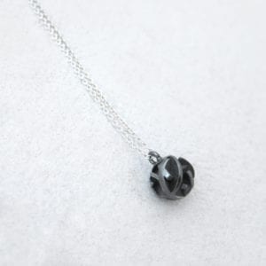 Black 3D printed necklace