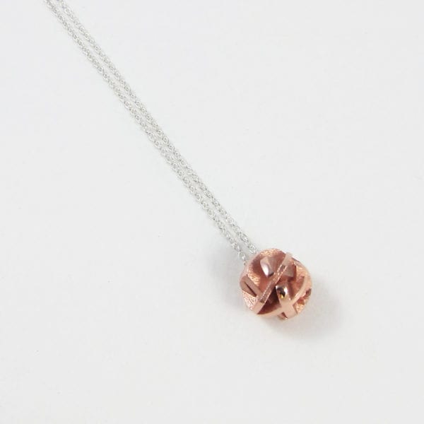 Rose gold 3D printed necklace