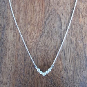 Chevron recycled sterling silver necklace