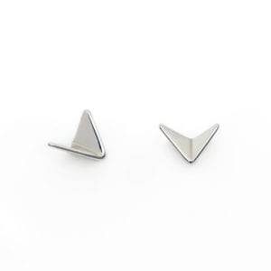 Silver Paper Planes stud earrings