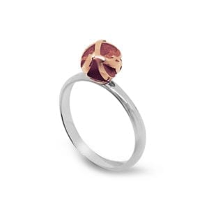 Rose gold 3D printed stacking ring