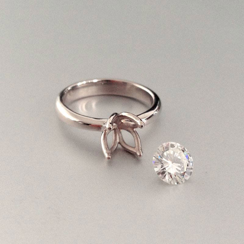 Diamond engagement ring, custom made by Fairina Cheng