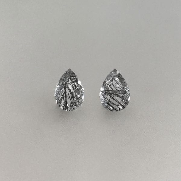 Pear-shaped quartz gemstones, available for custom jewellery orders