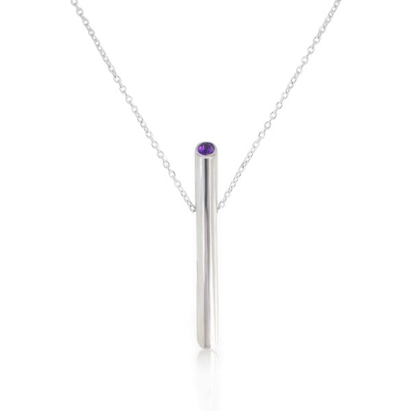 Amethyst Angle necklace in sterling silver