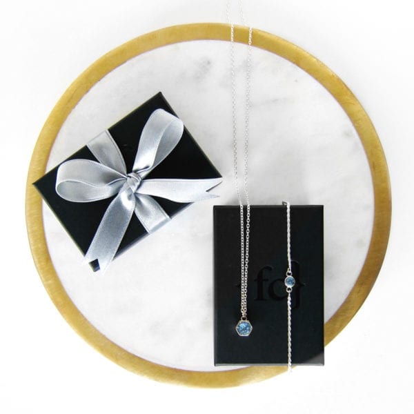 Full Circle bracelet and Hexagon necklace gift set