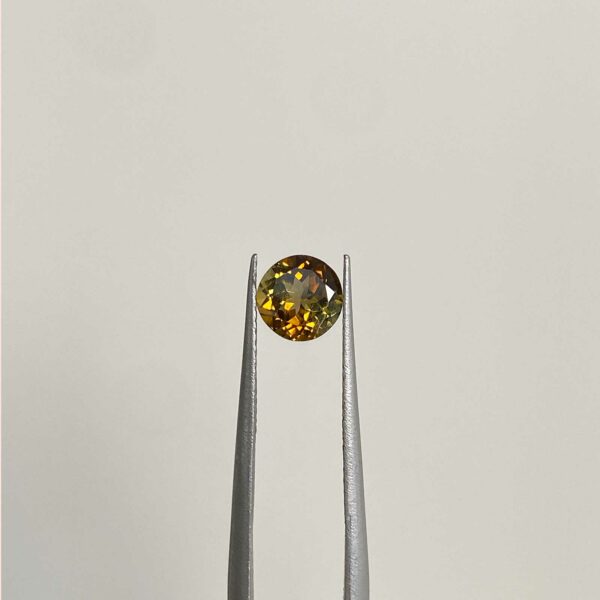 Round cognac tourmaline available for gemstone gifting