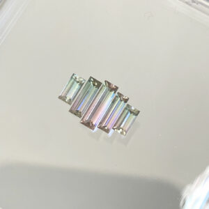 5 pastel rectangle tourmalines for 5-stone ring