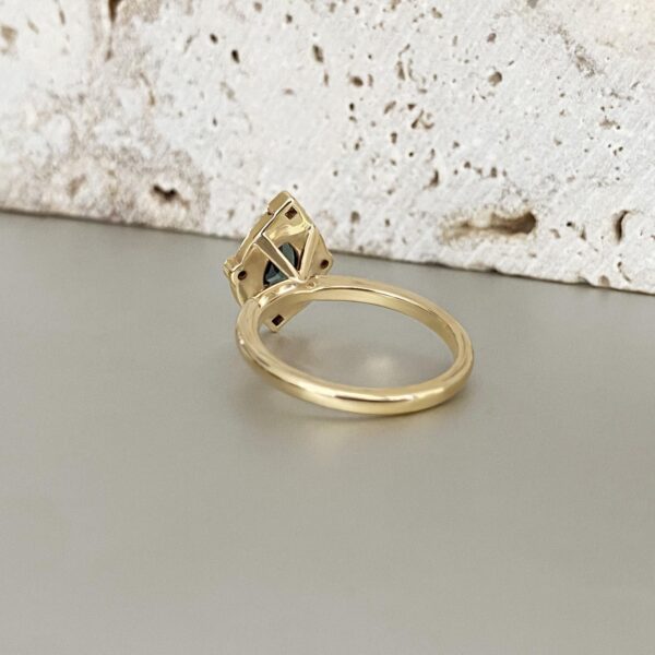 Teardrop shaped Australian sapphire ring